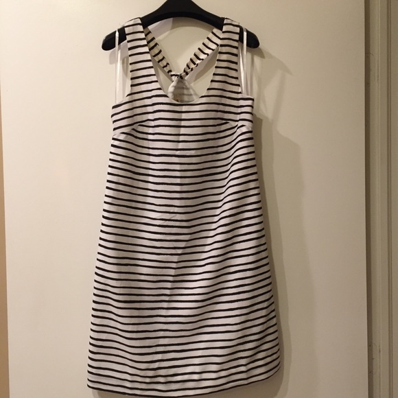 J. Crew Dresses & Skirts - J.Crew Black & White Striped Sleeveless Shift Dress – Classic Nautical Style